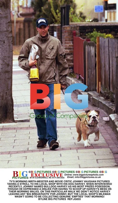 Johnny Vaughan Walks Dog Harvey