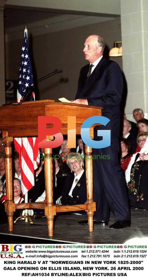 KING HARALD V at Gala on Ellis Island