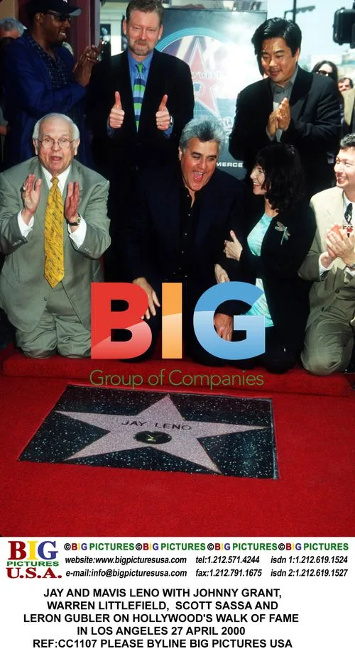 Leno, Grant, Littlefield at Walk of Fame