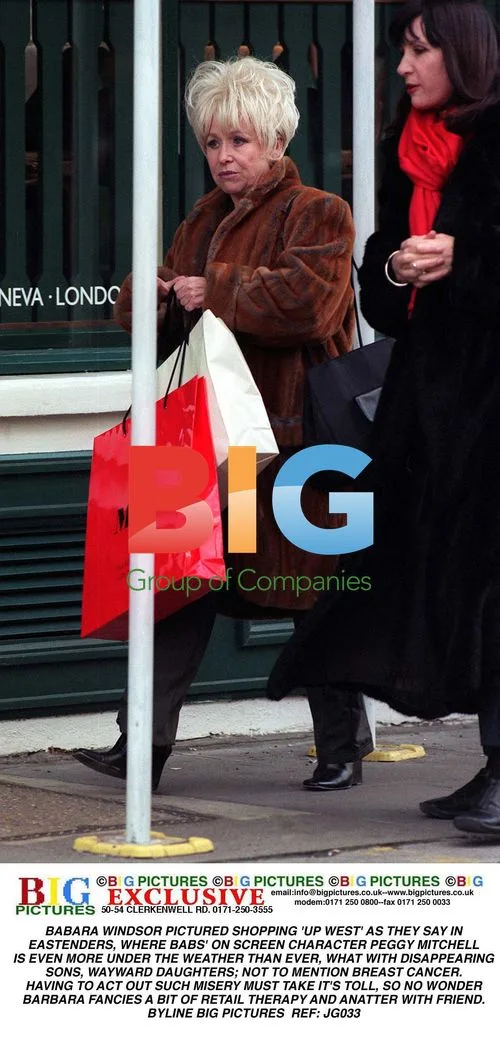 Barbara Windsor Shopping in London