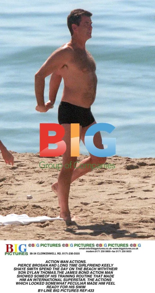 Pierce Brosnan and Keely Shaye Smith at the Beach