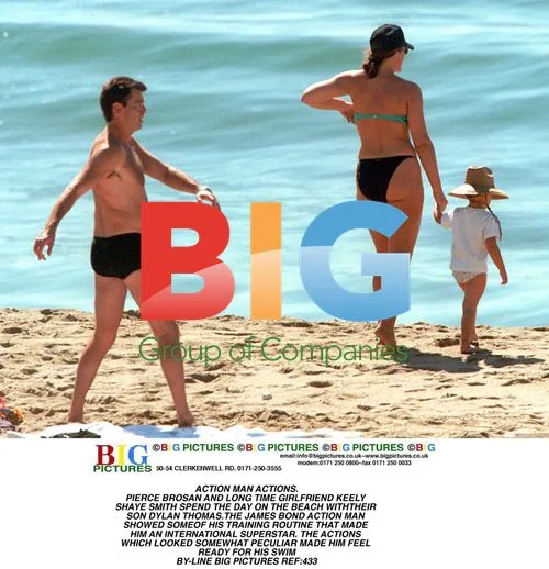 Pierce Brosnan and Family Beach Day