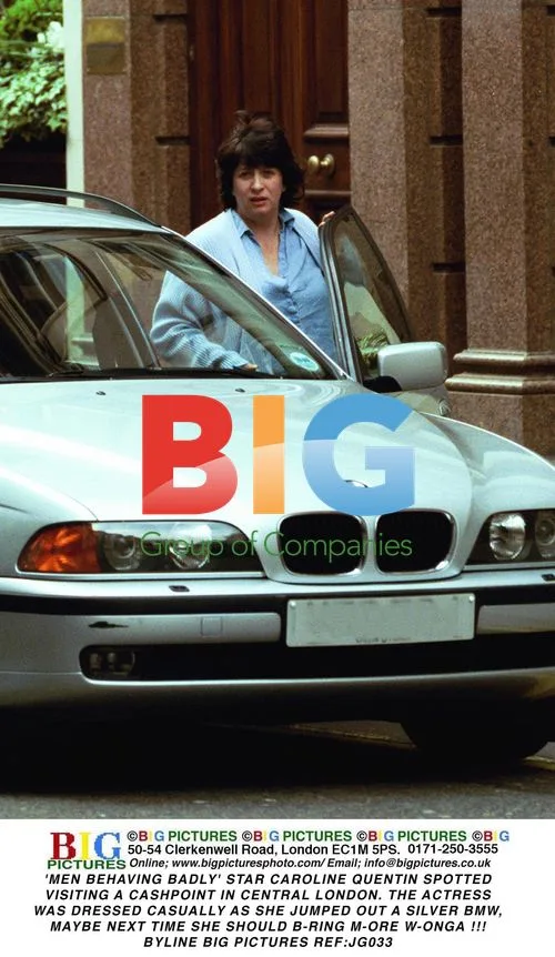 Caroline Quentin Spotted at Cashpoint