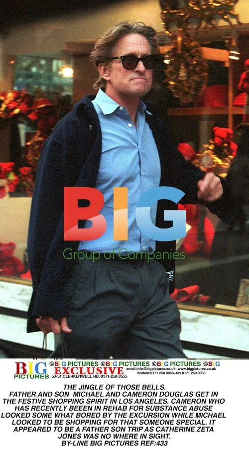 Michael and Cameron Douglas Shop in LA