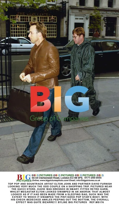 Elton John and David Furnish Shopping