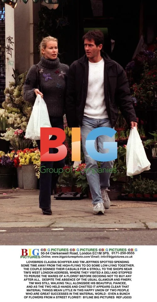 Claudia Schiffer and Tim Jeffries Spotted Shopping