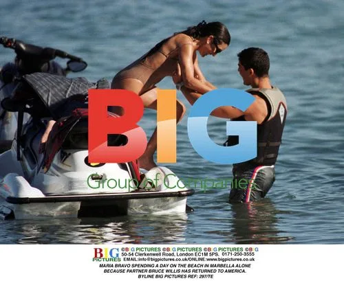 Maria Bravo Spending Day on Beach in Marbella