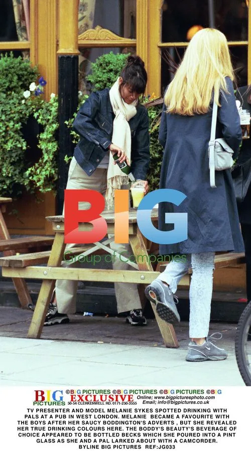 Melanie Sykes Spotted Drinking at West London Pub