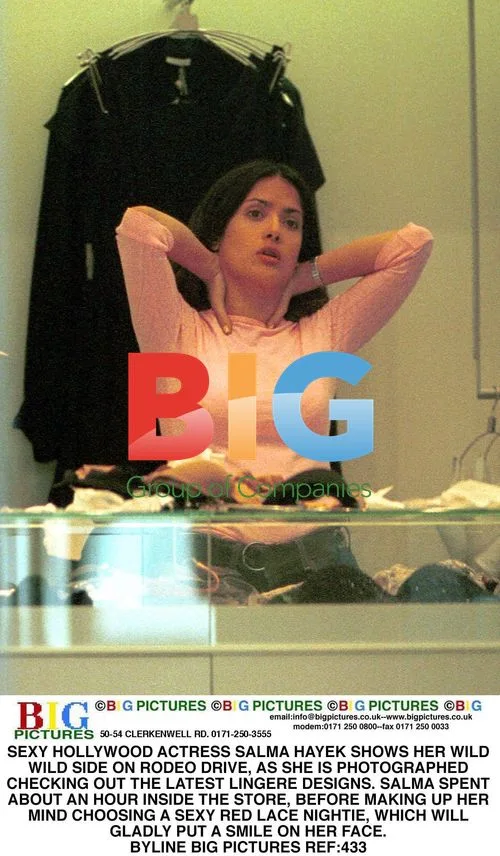 Salma Hayek shops for lingerie