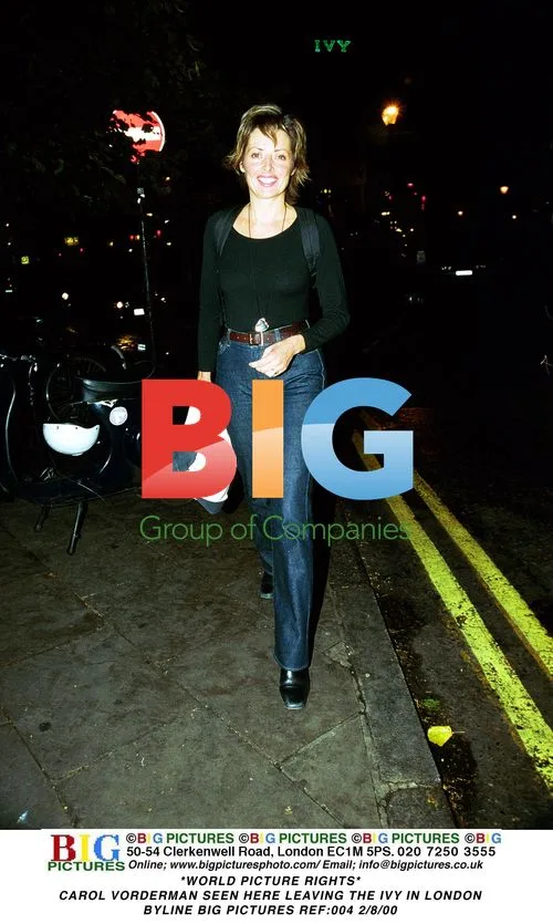 Carol Vorderman Leaves The Ivy in London