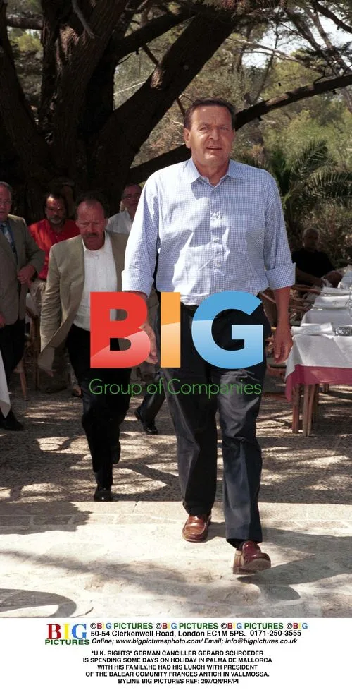 German Chancellor Schroeder on Holiday in Mallorca