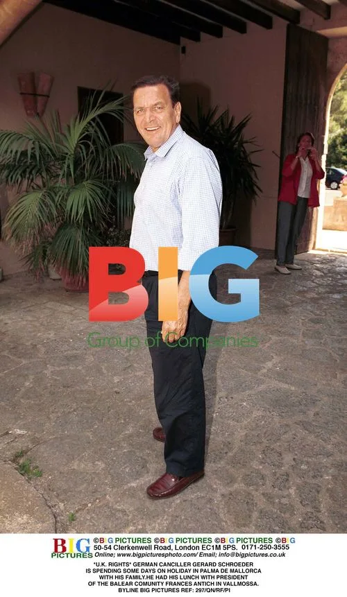 German Chancellor Schroeder on Holiday in Mallorca
