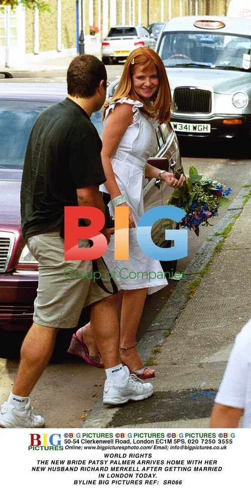 Patsy Palmer and Richard Merkell Arrive Home After Wedding