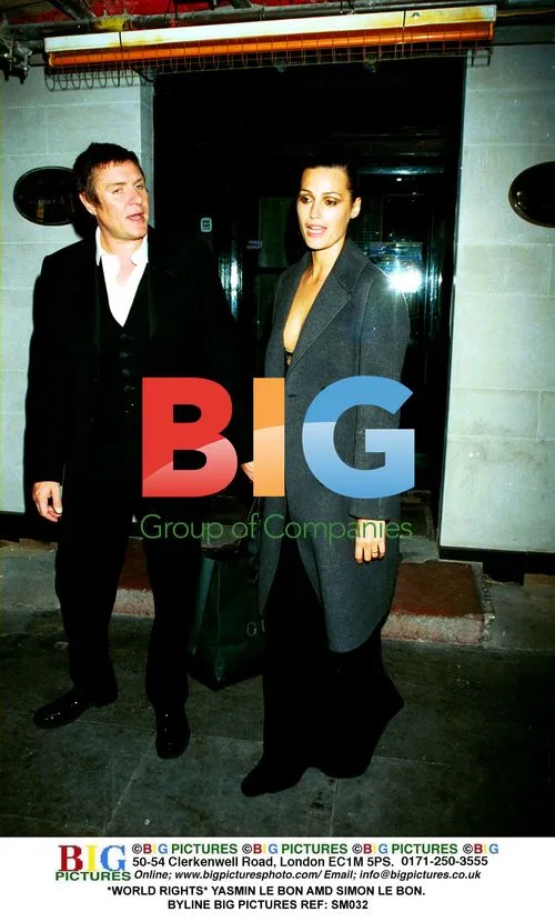 YASMIN and SIMON LE BON in Black and Gray