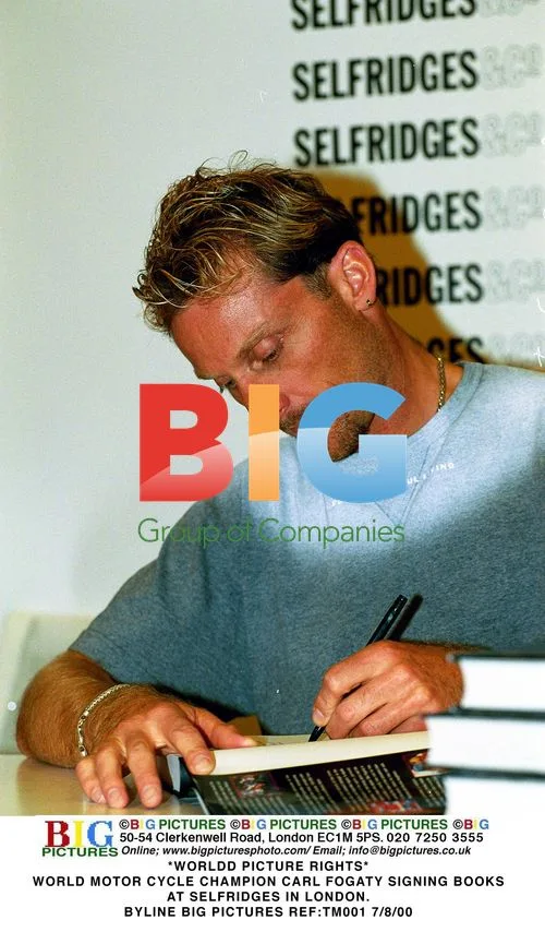 World Champ Carl Fogaty Signs Books at Selfridges