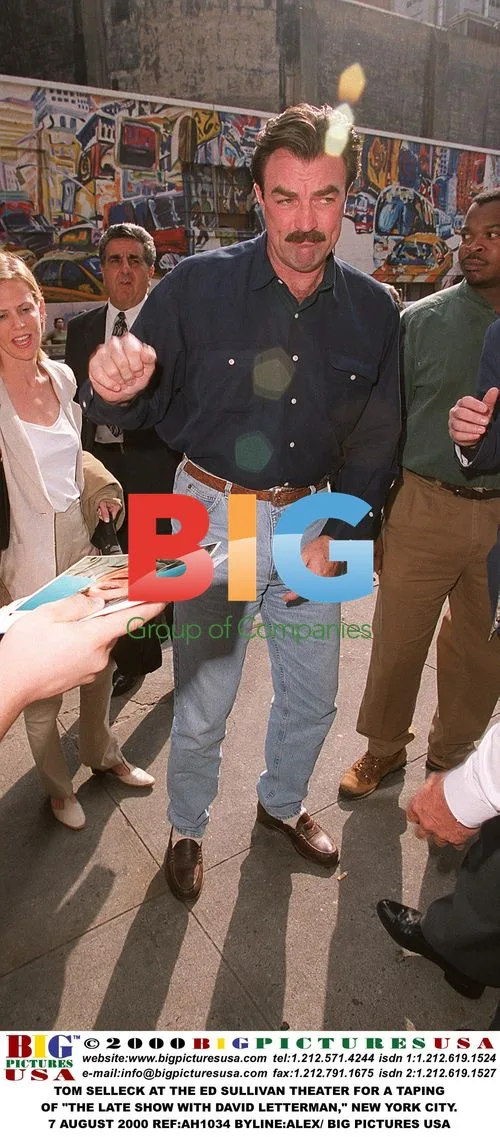 TOM SELLECK at The Late Show taping