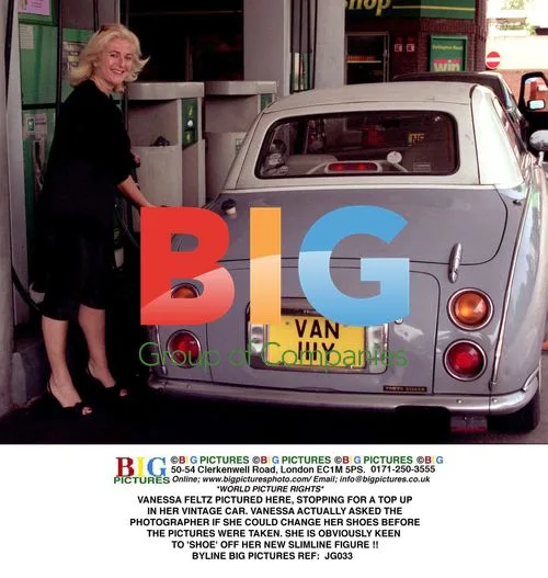Vanessa Feltz in Vintage Car