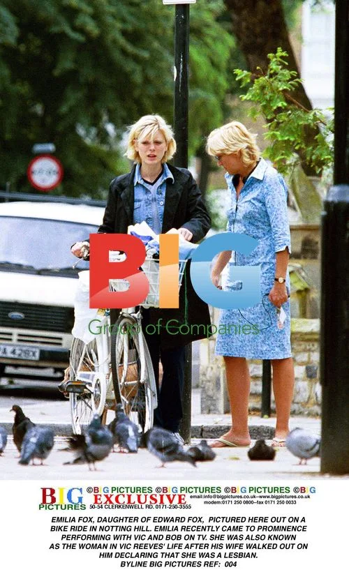 Emilia Fox Bike Ride in Notting Hill