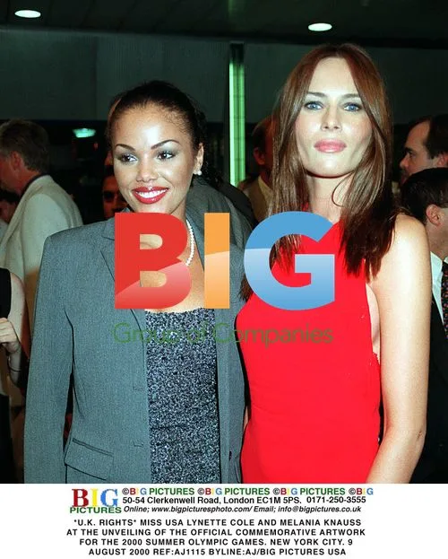 MISS USA Lynette Cole and Melania Knauss at 2000 Olympics Artwork