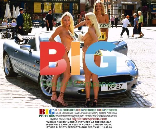 Models at Egg Car Insurance Launch in Covent Garden