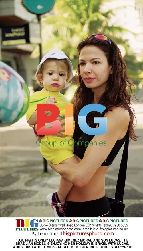 Luciana Gimenez Morad and Son Lucas