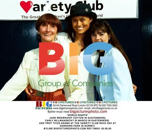 June Brown, Carly Hillman, and Troy Titus Adams at Variety Club Race Day