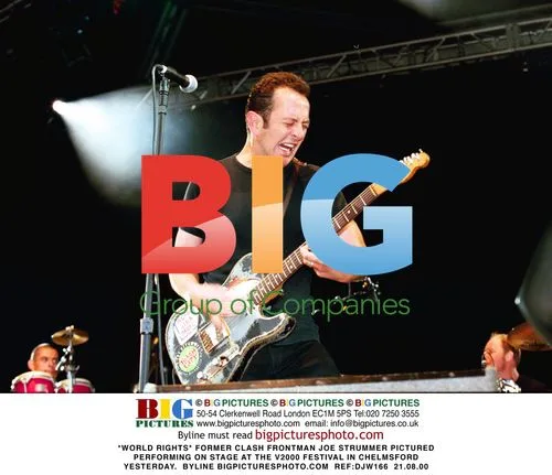 Joe Strummer Performs at V2000 Festival