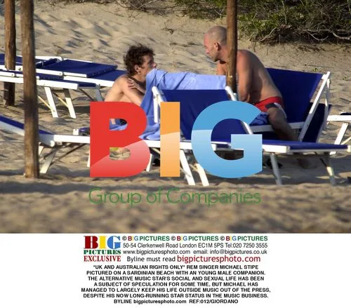 REM's Michael Stipe on Sardinian Beach