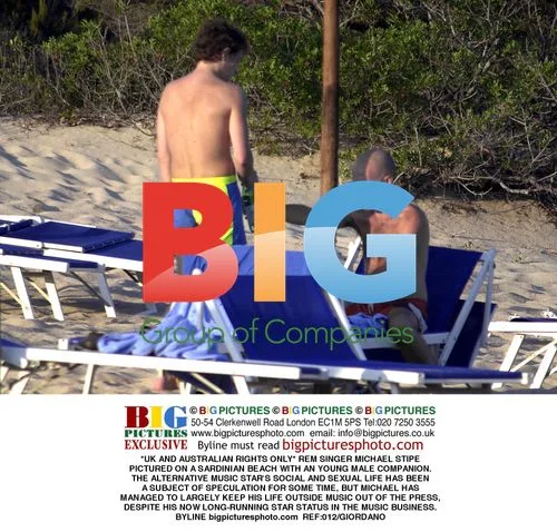REM Singer Michael Stipe on Sardinian Beach