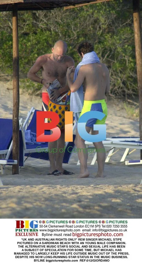Michael Stipe Pictured on Sardinian Beach