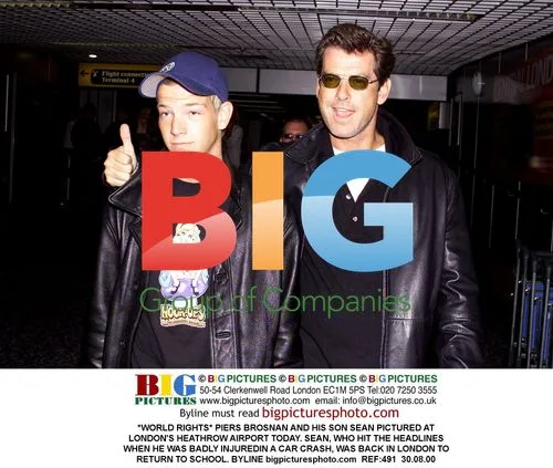 Piers Brosnan and Son Sean at Heathrow