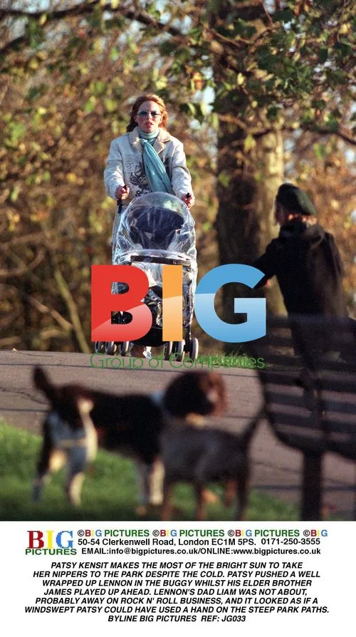 Patsy Kensit takes her sons to the park