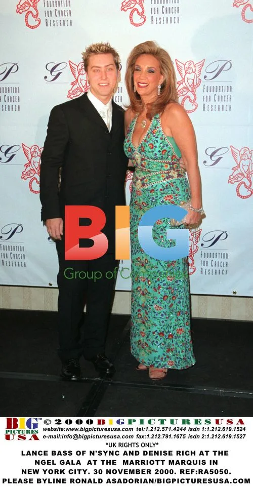 Lance Bass and Denise Rich at Angel Gala