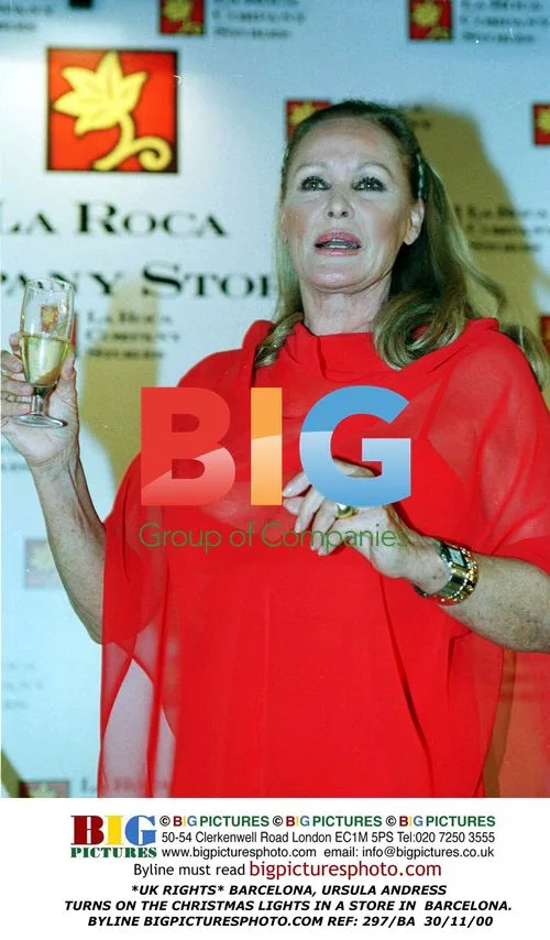 Ursula Andress Turns on Christmas Lights in Barcelona
