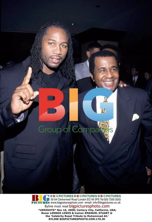 Lennox Lewis & trainer Emanuel Stuart at Muhammad Ali tribute