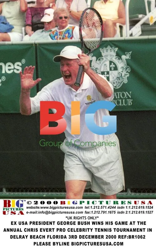 George Bush Wins Celebrity Tennis Tournament