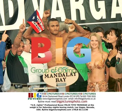 Boxer Felix Tito Trinidad at Las Vegas weigh-in