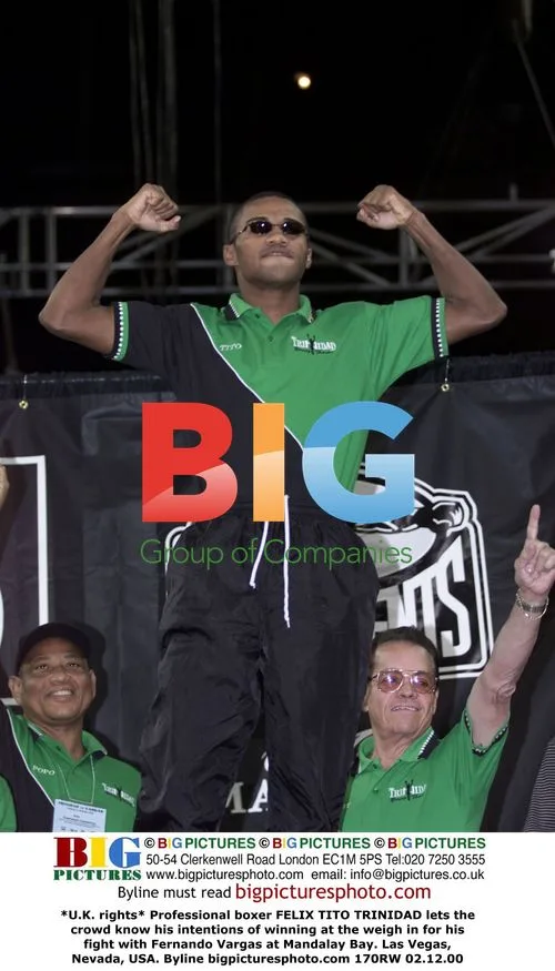 TITO TRINIDAD at weigh-in for Vargas fight