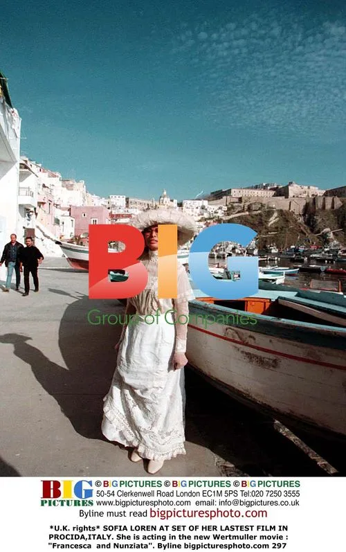 Sofia Loren on Set in Procida, Italy