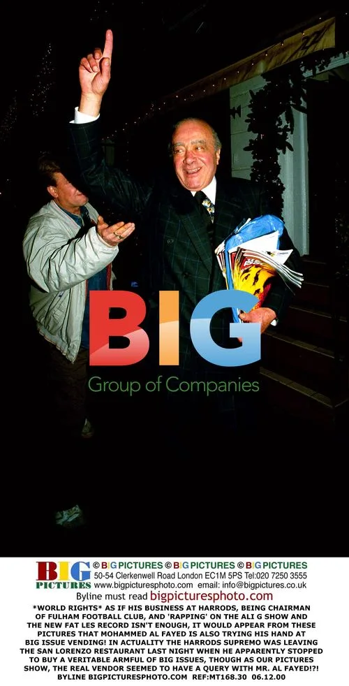 Mohammed Al Fayed Stops to Buy Big Issues