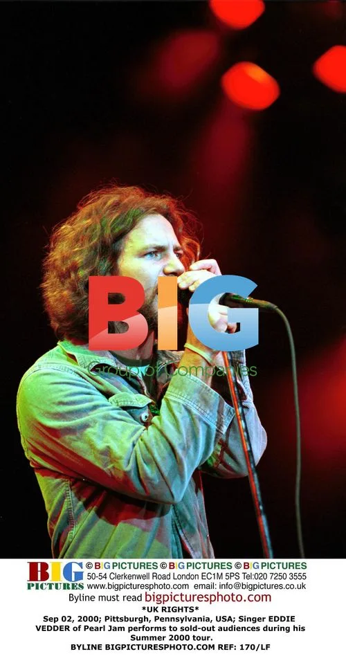 Eddie Vedder of Pearl Jam performing in Pittsburgh