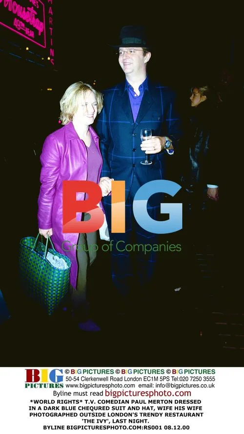 Paul Merton and Wife Outside The Ivy