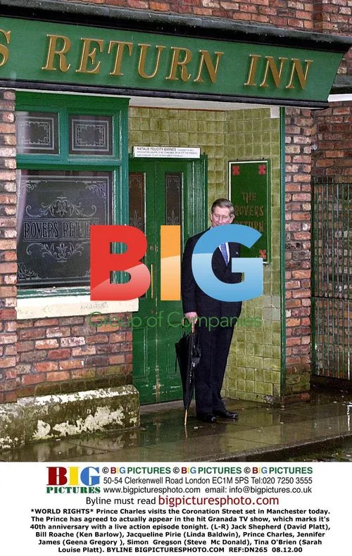 Prince Charles Visits 'Coronation Street' Set