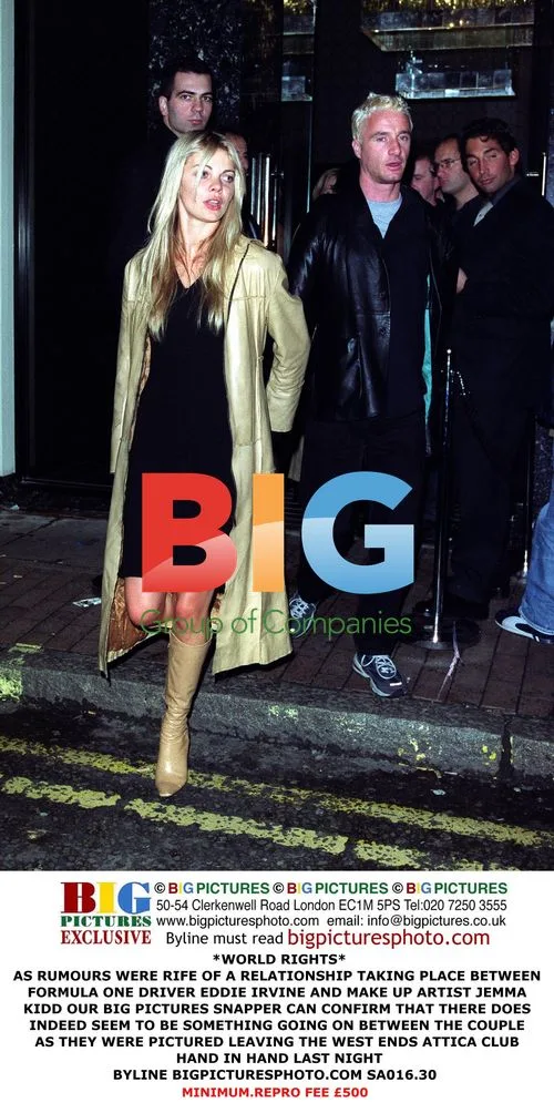 Eddie Irvine and Jemma Kidd Spotted Leaving Club