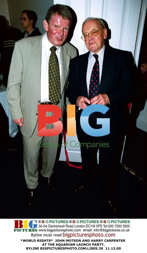 JOHN MOTSON AND HARRY CARPENTER AT AQUARIAM LAUNCH PARTY
