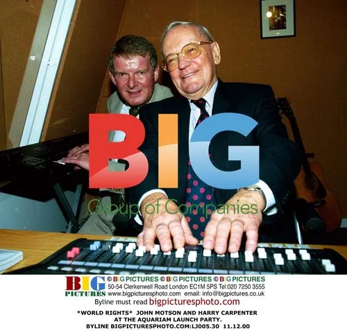 John Motson and Harry Carpenter at Aquariam Party