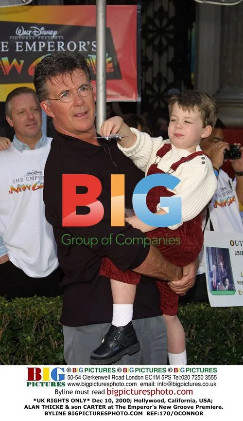 Alan Thicke & son Carter at Emperor's New Groove Premiere