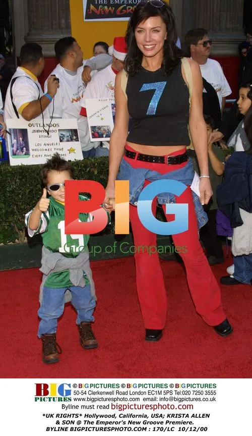 Krista Allen & Son at Emperor's New Groove Premiere