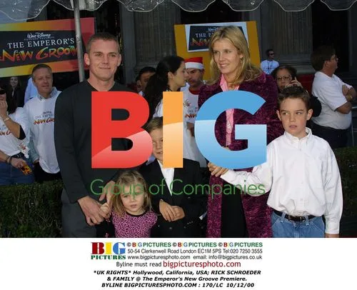 Rick Schroeder & Family at Emperor's New Groove Premiere