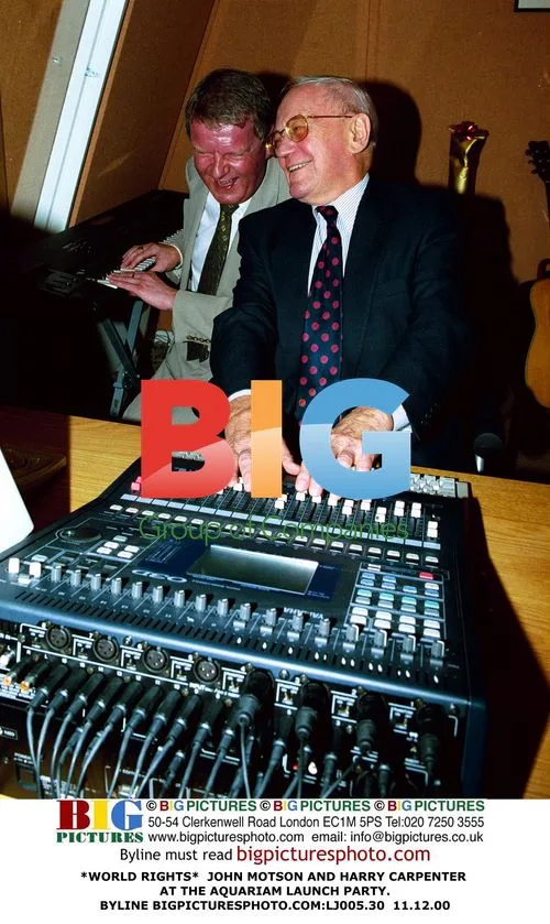 John Motson and Harry Carpenter at Aquariam Launch